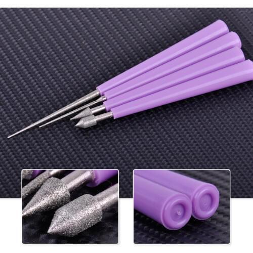 LETAOSK New 4 PCS Diamond Pearl Glass Bead Reamer Burr Beading Hole Tool Set DIY Jewelry