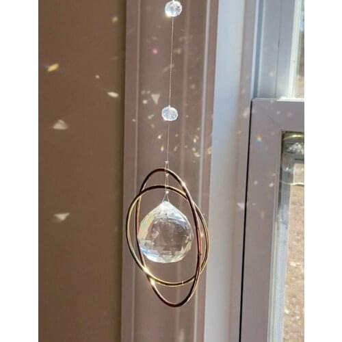 Galaxy Sun catcher Crystal Prism Window Decor Hanging ball Crystal Sun catcher Rainbow Crystal Window Hanging Gifts Home Decor