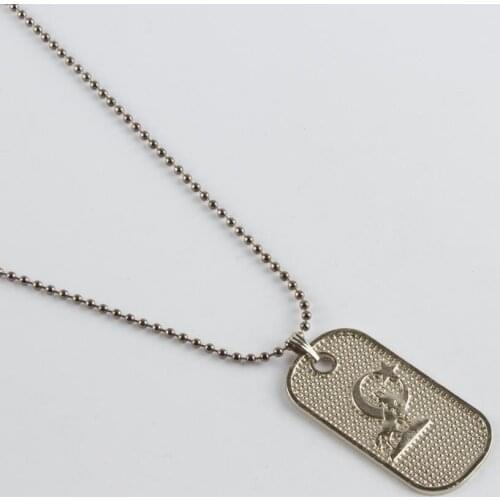 The moon the stars And Wolf Figured Imprint Necklace