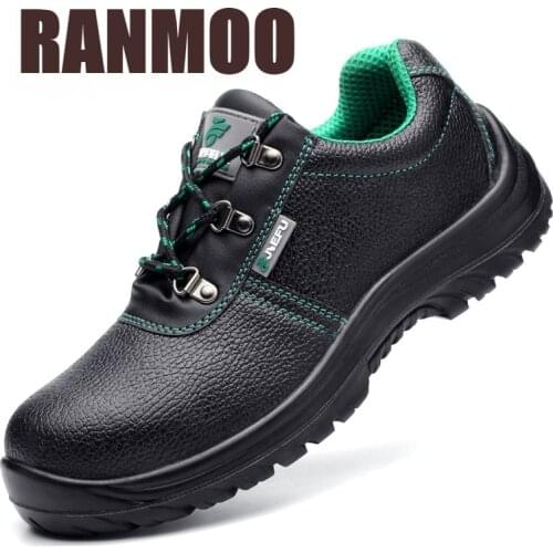 2021 Mens Outdoor Steel Toe Protective Anti Smashing Work Shoes Steel Mid Sole New Design Construction Shoes Free Shipping