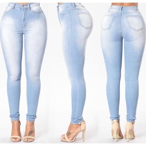 2017 New Amazon wish, European and American women jeans, fashionable jeans, trousers, little feet pants