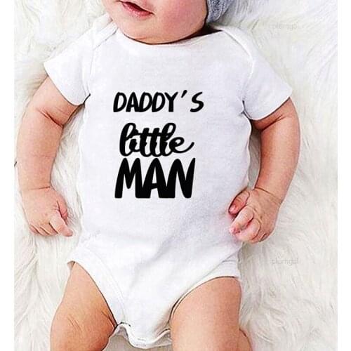 Printing Daddys Little Man One Piece Toddler Autumn Jumpsuit Clothing for Babies Newborn Baby Romper Toddler Girl Fall Clothes