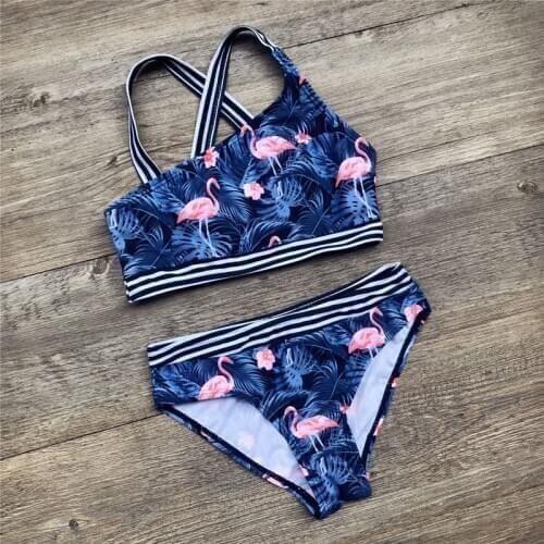 3-14Y Swimsuit Girls Bikini Swimwear Two-pieces Bathing Suit High Quality Kids Beachwear Monokini