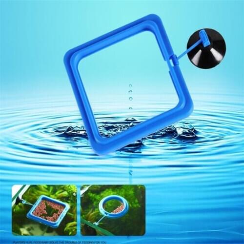 Suction Cup Aquarium Feeder Fish Tank Feed Round Feeding Ring Blue Aquarium Products