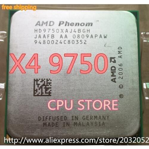 AMD Phenom X4 9750 CPU Processor Quad-CORE 2.4Ghz/ 2M /125W / 2000GHz Socket am2+ 940 Pin (working 100% Free Shipping)