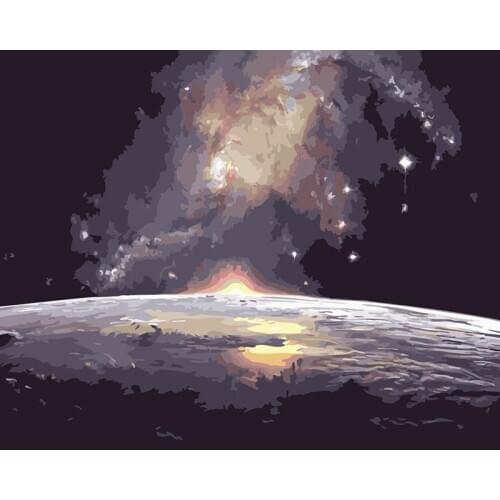 ROYALDREAM Starry night Abstract Painting Diy Digital Painting By Numbers Modern Wall Art Picture For Home Wall Artwork