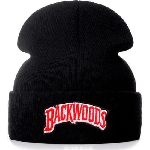 BACKWOODS Cotton Casual Beanies for Men Women Knitted Winter Hat Solid Color Hip-hop Skullies Hat Unisex Cap