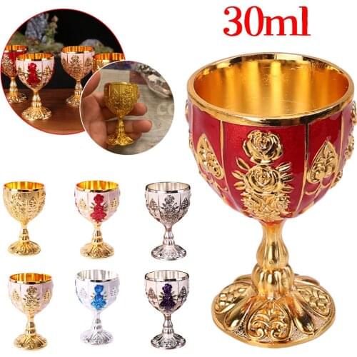 Wine Party Metal wine glass retro tableware goblet European style vodka champagne glass bar household goods