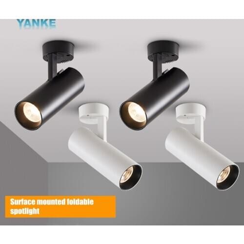 Clothing store spotlight surface mounted led shop 7W/12W/15W/20W background wall spotlight COB downlight track light 110V/220V