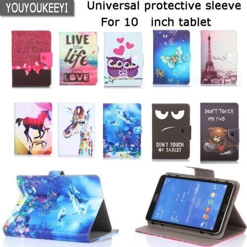 Universal stand Cover case for Prestigio MultiPad Wize 3131 3G PMT3131_3G_D 10.1inch Tablet Cartoon Printed PU Leather Case+gift