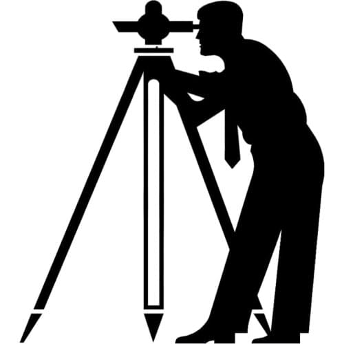 16*14.2cm Surveyor - Engineer Transit Surveying Car Auto Window Vinyl Decal Sticker Car Accessories