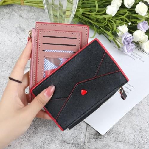 Women Mini ID Card Holders Business Credit Card Holder PU Leather Slim Bank Card Case Organizer Wallet Zipper Coin Purse