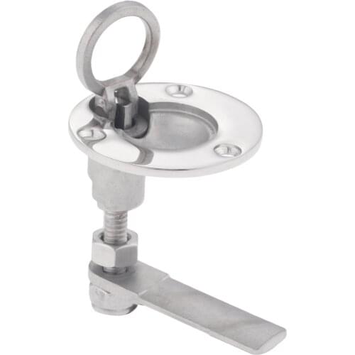 1PC Stainless Steel Yacht Boat Door Window Hatch Latch Flush Turning Lock Lift Ring Handle Latch Fitting Marine Hardware