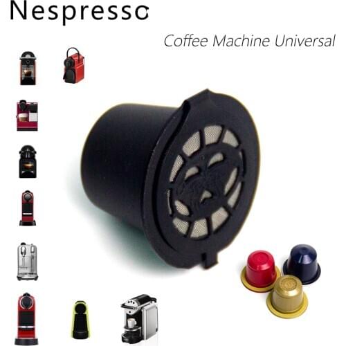 1Pcs Fit For Nespresso Coffee Filter Cup Reusable Coffee Capsule Filters With Spoon And Brush Kitchen Accessories