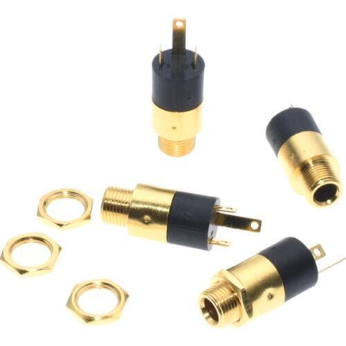 10 Pcs Gold PJ392 3.5mm Stereo Female Sockect Jack 3.5 Audio Headphone Connector Stereo Headphone Audio Video Jack Socket Plug