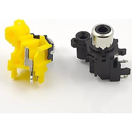 5pcs-100pcs Audio Video Connector Video Welding Plug RCA One Core Plug AV Lotus Socket Female For Network Set-Top Box