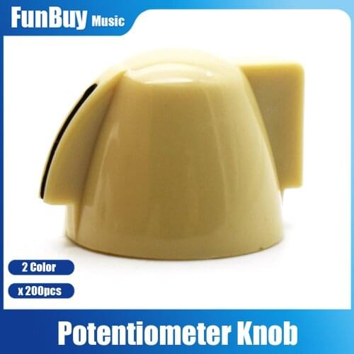 500pcs Chicken Head Guitar AMP Knob Guitar Pedal Knobs Potentiometer Knob ABS Black Cream Guitar Accessories