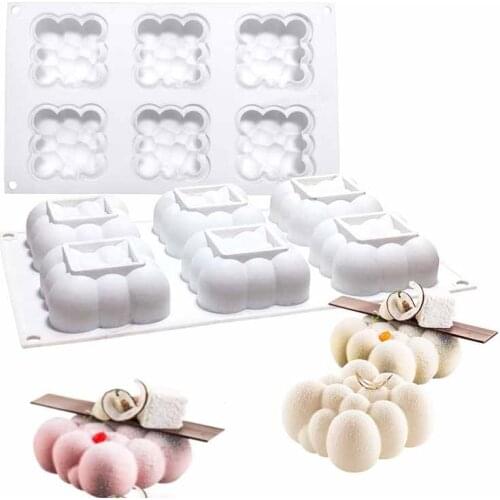 6 Cavity Cloud Shape Silicone Mold Dessert Mousse Baking Chocolate Cake Mould DIY Form Cake Bakeware Decorating Tools