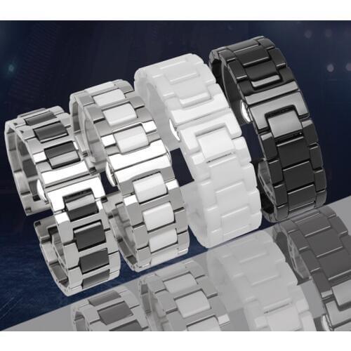 Watch Accessories for apple watch 3 band 42mm 38mm iwatch apple watch 4 5 44mm 38mm strap ceramics Butterfly buckle watchband