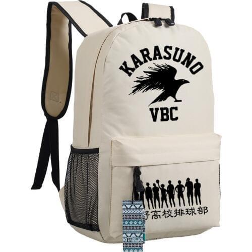 Anime Haikyuu Backpack Oxford karasuno Schoolbags Unisex Travel Laptop Bag Gift