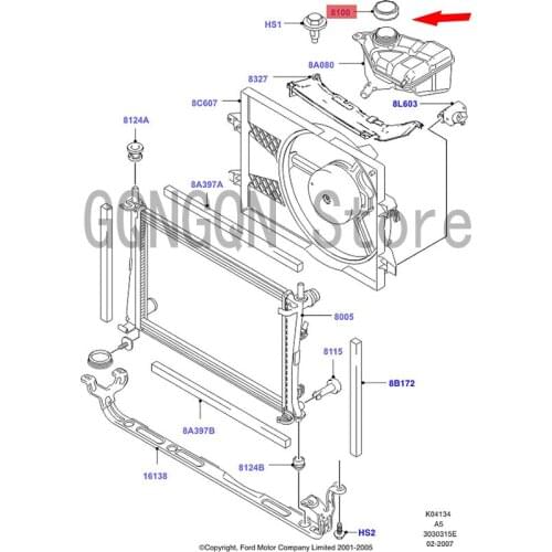 CAR auxiliary water tank cover For dMo nd eoI kon Fi goF ies taB ant am with water tank cover Water tank cover