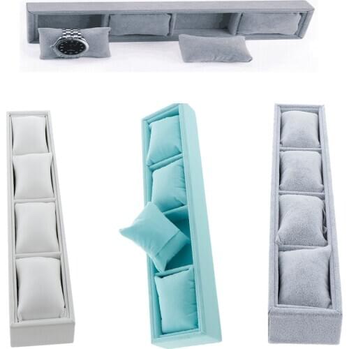Bracelet Bangle Watch Pillow Holder Case Box 3 Grids Jewelry Display Holder