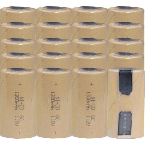 20 pcs screwdriver SC battery only for Russian buyer! SC rechargeable battery SUBC NICD 1.2v batteria accumulator 1300mAh