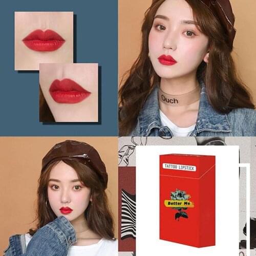 Cigarette Case Cotton Swab Lipsticks Lasting Moisture Not Easy to Remove Makeup Not Easy to the Cup Cotton Stick Lipstick