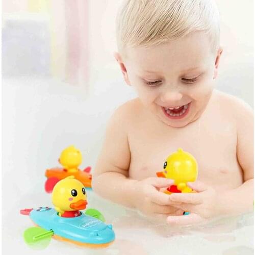Baby Bath Water Playing Toys Boat Paddler Cartoon Duck Bathtub Toy Animal Water Fun Toy For Baby Early Education Bathroom Beach