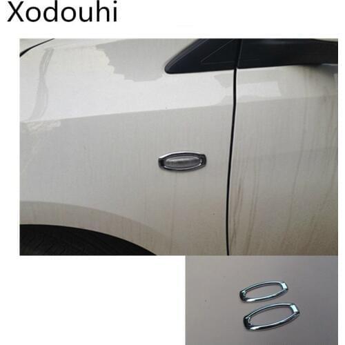 For Toyota Vios/Yaris Sedan 2017 2018 2019 Car Styling Body Head Front Side Light Lamp Frame Sticker ABS Chrome Cover Trim 2pcs