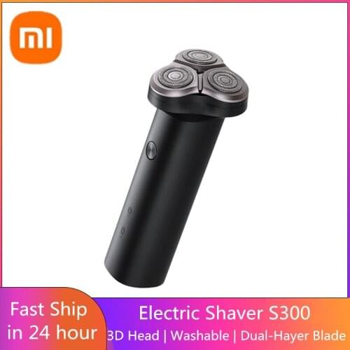 New Xiaomi Mijia Electric Shaver S300 Razor for Men Beard Hair Trimmer Type-C Connector Rechargeable 3D Head Washable Dual Blade
