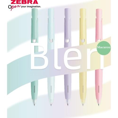 5Pcs Japan Zebra JJZ66 Press Gel Pen Macron Limited Student Special Quick-drying Pen School Office Stationery 0.5mm