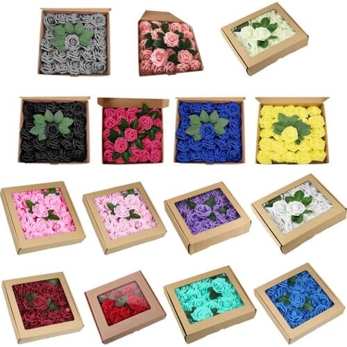 Fake Rose Flowers Soft Decoration Suitable for Cake Flowers Party Gift Props