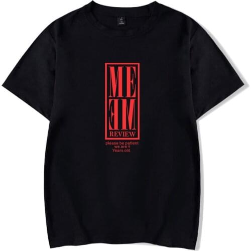 Me Me Review Classic Print T Shirt Korean Style Hip Hop Fashion T-shirt Men Women Summer Soft Cotton Tee Harajuku Casual Tops