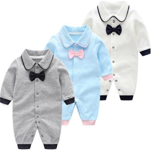 19 Spring And Autumn Romper New Fashion Newborn Toddler Infant Baby Boys Romper 100% Cotton Baby Clothes 0-1 Years