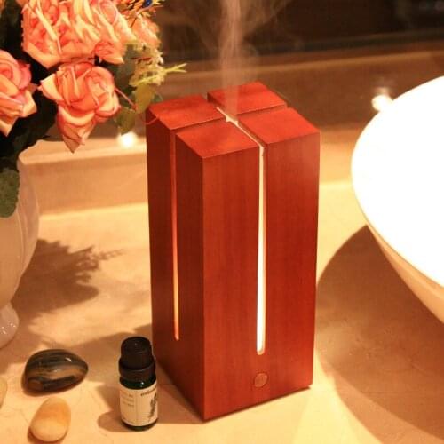 Household Wooden Aroma Diffuser Humidifier DC24V Desktop Wood Art Aromatherapy Essential Oil Diffuser EU UK US Plug