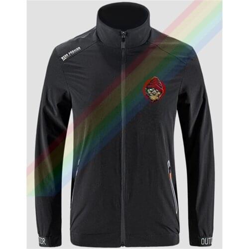 Angry Gorilla Hype Monkey Slim Sport Jacket Mens Outdoor Zippered Comfortable Soft Jacket Mens Casual Front Printing