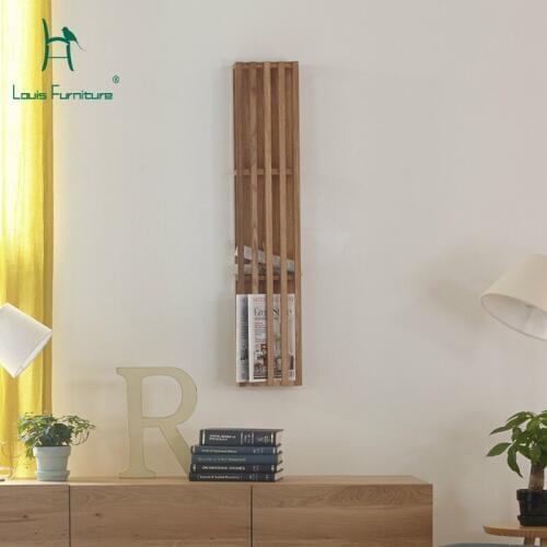 Louis Fashion Boolcases Nordic Real Wood Minimalist Living Room Magazine Modern Creative Home Bedroom Landing