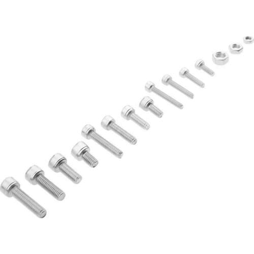 440pcs screws nuts Set M3 M4 M5 Stainless Steel SIO 7380 Hex Socket Button Head Cap Screws Bolts Nuts Assortment Kit Screw