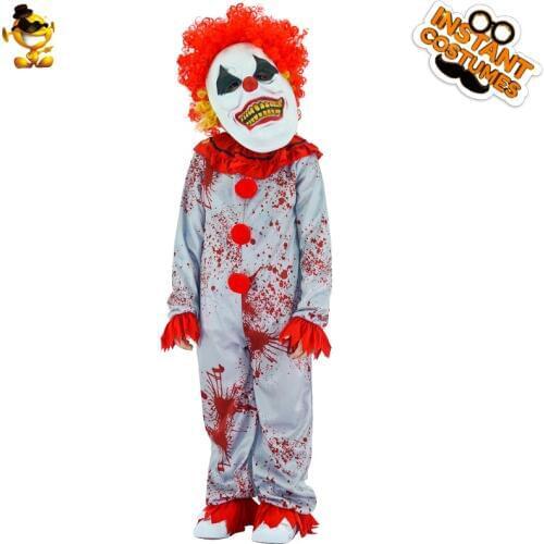 Halloween Original Cosplay Costume Bloody Costume Kids Fashion Horror Clown Costume For Halloween Carnival Costume