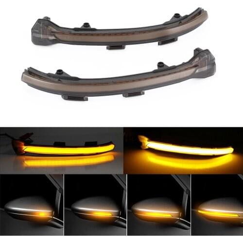 Pair LED Dynamic Side Mirror Lamp Blinker Turn Signal Lights For VW Golf MK7 GTI Volkswagen Rline Sportsvan Car Styling