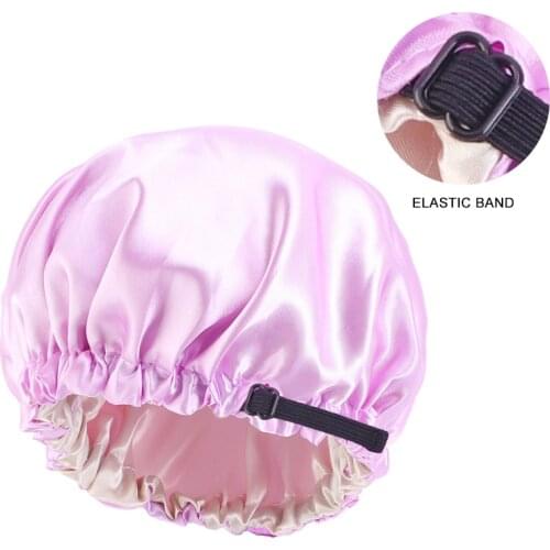 Adjustable Baby Hair Caps Silky Double Layer Satin Bonnet Sleep Cap Night Turban Children Solid Headwear Cute Hat Head Wear