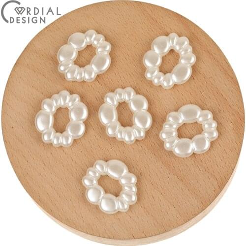 Cordial Design 21*24mm 100Pcs DIY Beads Making/Jewelry Accessories/Irregular Shape/Imitation Pearl/Hand Made/Earring Findings