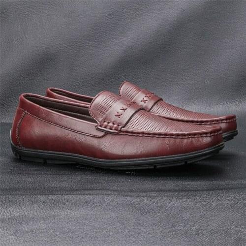 Spring Summer Soft Leather Casual Men Shoes Vintage British High Quality Flats Comfortable Business Work Loafers Designer Shoes