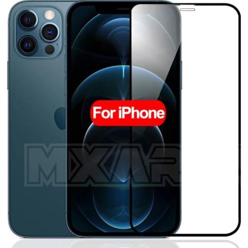 9D Full Cover Tempered Glass For iPhone 11 12 Pro XS Max X XR Screen Protector On iPhone 6 6S 7 8 Plus SE Protective Glass Film
