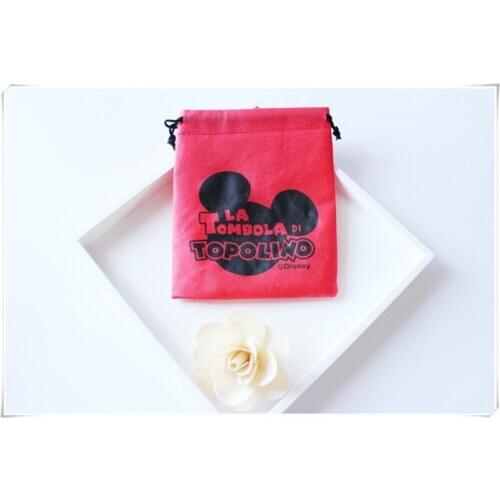Customized Logo silk screen printing red gift Bags non-woven Gift bags drawstring bag Jewelry gift pouch Free Shipping