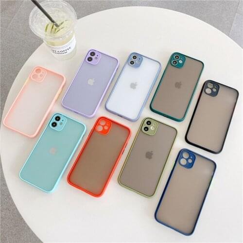 Tpu PC Armor Camera Protection Phone Cases For Iphone 11 11 Pro Max Xr Xs Max X 8 7 Translucent Matte Back Cover Phon