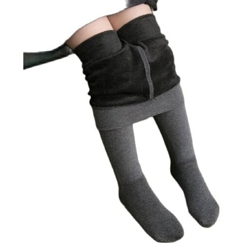 Winter Children Warm Tight For Girls Thick Velvet Pantyhose Fleece Cotton Pants Toddler Ballet Dance Long Stockings Boys Clothes