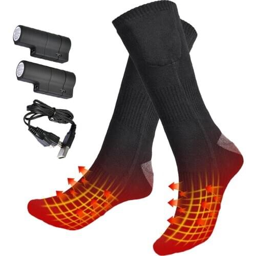 Winter Electric Heated Socks Lithium Battery 3-temperature Levels Heating Socks Foot Warmer