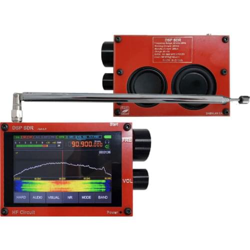 4-layer PCB Thicker 3.5" 50KHz-200MHz Malachite DSP SDR Receiver Malahit SDR Shortwave Radio Receiver With Battery Speaker